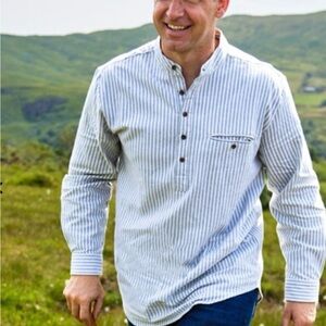 Lee Valley striped Ireland luxury flannel men’s size large